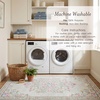 image:imageLaura Ashley Washable Printed Velvet Rug Eden 6 x 9 Rug Area Lt Grey MultiBennetts Ivory