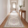 image:imageLaura Ashley Washable Printed Velvet Rug Eden 6 x 9 Rug Area Lt Grey MultiBennetts Ivory