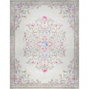 image:imageLaura Ashley Washable Printed Velvet Rug Eden 6 x 9 Rug Area Lt Grey MultiBennetts Ivory