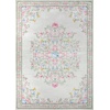 image:imageLaura Ashley Washable Printed Velvet Rug Eden 6 x 9 Rug Area Lt Grey MultiBennetts Ivory