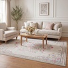 image:imageLaura Ashley Washable Printed Velvet Rug Eden 6 x 9 Rug Area Lt Grey MultiBennetts Ivory