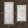image:imageLaura Ashley Washable Printed Velvet Rug Eden 6 x 9 Rug Area Lt Grey MultiBennetts Ivory