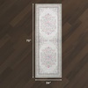 image:imageLaura Ashley Washable Printed Velvet Rug Eden 6 x 9 Rug Area Lt Grey MultiBennetts Ivory