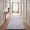 image:imageLaura Ashley Washable Printed Velvet Rug Eden 6 x 9 Rug Area Lt Grey MultiEden Trellis Grey
