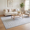 image:imageLaura Ashley Washable Printed Velvet Rug Eden 6 x 9 Rug Area Lt Grey MultiEden Trellis Grey