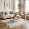 image:imageLaura Ashley Washable Printed Velvet Rug Eden 6 x 9 Rug Area Lt Grey MultiEmberlee Sage