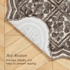 image:imageLaura Ashley Washable Scalloped 26 x 45 Sage Leaf Vines Design Skid Resistant Accent Rug  Durable Cotton Blend Indoor RugAustell Charcoal
