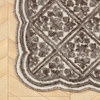 image:imageLaura Ashley Washable Scalloped 26 x 45 Sage Leaf Vines Design Skid Resistant Accent Rug  Durable Cotton Blend Indoor RugAustell Charcoal