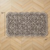 image:imageLaura Ashley Washable Scalloped 26 x 45 Sage Leaf Vines Design Skid Resistant Accent Rug  Durable Cotton Blend Indoor RugAustell Charcoal