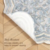 image:imageLaura Ashley Washable Scalloped 26 x 45 Sage Leaf Vines Design Skid Resistant Accent Rug  Durable Cotton Blend Indoor RugFreya Mineral Blue