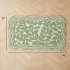 image:imageLaura Ashley Washable Scalloped 26 x 45 Sage Leaf Vines Design Skid Resistant Accent Rug  Durable Cotton Blend Indoor RugLeaf Vine Sage Green