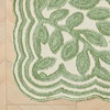 image:imageLaura Ashley Washable Scalloped 26 x 45 Sage Leaf Vines Design Skid Resistant Accent Rug  Durable Cotton Blend Indoor RugLeaf Vine Sage Green