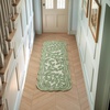 image:imageLaura Ashley Washable Scalloped 26 x 45 Sage Leaf Vines Design Skid Resistant Accent Rug  Durable Cotton Blend Indoor RugLeaf Vine Sage Green
