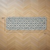 image:imageLaura Ashley Washable Scalloped 26 x 45 Sage Leaf Vines Design Skid Resistant Accent Rug  Durable Cotton Blend Indoor RugTulip Teal