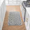 image:imageLaura Ashley Washable Scalloped 26 x 45 Sage Leaf Vines Design Skid Resistant Accent Rug  Durable Cotton Blend Indoor RugTulip Teal