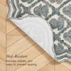 image:imageLaura Ashley Washable Scalloped 26 x 45 Sage Leaf Vines Design Skid Resistant Accent Rug  Durable Cotton Blend Indoor RugTulip Teal