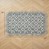 image:imageLaura Ashley Washable Scalloped 26 x 45 Sage Leaf Vines Design Skid Resistant Accent Rug  Durable Cotton Blend Indoor RugTulip Teal