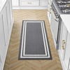 Debbie Double Border Two-tone Dark Grey/Ivory