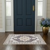 image:imageLaura Ashley Taupe Florence Medallion Machine Washable amp Slip Resistant 26 x 4526 x 60 Set Rug
