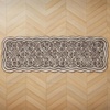 image:imageLaura Ashley Washable Scalloped 26 x 45 Sage Leaf Vines Design Skid Resistant Accent Rug  Durable Cotton Blend Indoor RugAustell Charcoal