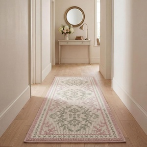 image:imageLaura Ashley All Loop Tufted 3x5 Washable SkidResistant Accent Rug  Ivory MarwoodBarnsley Pink