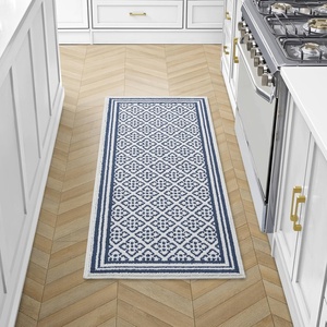 image:imageLaura Ashley All Loop Tufted 3x5 Washable SkidResistant Accent Rug  Ivory MarwoodIsla Twotone Dusty NavyIvory