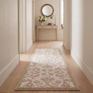 image:imageLaura Ashley All Loop Tufted 3x5 Washable SkidResistant Accent Rug  Ivory MarwoodMarwood Pink