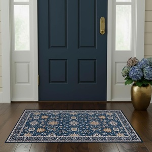 image:imageLaura Ashley Beige Multi Oastbrook Flowers Floral Machine Washable amp Slip Resistant 22 x 6 Runner RugAure Blue