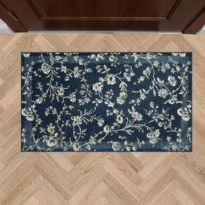 image:imageLaura Ashley Beige Multi Oastbrook Flowers Floral Machine Washable amp Slip Resistant 22 x 6 Runner RugDark Navy Aria Floral Border