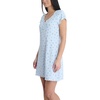 image:imageLaura Ashley Womens Nightgown Ribbed Knit Short Sleeve Henley SleepshirtBlue Floral