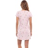 image:imageLaura Ashley Womens Nightgown Ribbed Knit Short Sleeve Henley SleepshirtPink Ghost
