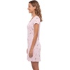 image:imageLaura Ashley Womens Nightgown Ribbed Knit Short Sleeve Henley SleepshirtPink Ghost