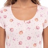 image:imageLaura Ashley Womens Nightgown Ribbed Knit Short Sleeve Henley SleepshirtPink Pumpkin Bow