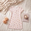 image:imageLaura Ashley Womens Nightgown Ribbed Knit Short Sleeve Henley SleepshirtPink Pumpkin Bow