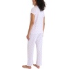 image:imageLaura Ashley Womens Pajamas 2 Piece Cotton Blend Notch Collar Button Down PJ SetPink Bouquet