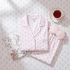image:imageLaura Ashley Womens Pajamas 2 Piece Cotton Blend Notch Collar Button Down PJ SetPink Bouquet