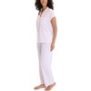 image:imageLaura Ashley Womens Pajamas 2 Piece Cotton Blend Notch Collar Button Down PJ SetPink Bouquet