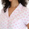 image:imageLaura Ashley Womens Pajamas 2 Piece Cotton Blend Notch Collar Button Down PJ SetPink Bouquet