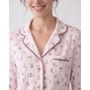 image:imageLaura Ashley Womens Plush Knit Pajamas 2 Piece Ultra Soft Brushed Long Sleeve Button Down Top and Pants Sleepwear SetPink Ditsy Floral