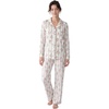 image:imageLaura Ashley Womens Plush Knit Pajamas 2 Piece Ultra Soft Brushed Long Sleeve Button Down Top and Pants Sleepwear SetRose Stripe